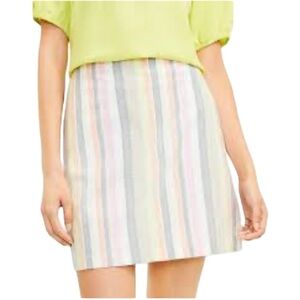 LOFT Striped Pastel Pocket Shift Skirt Size 4